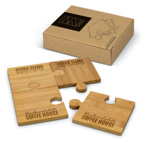 Bamboo Puzzle Coaster Sets of 4